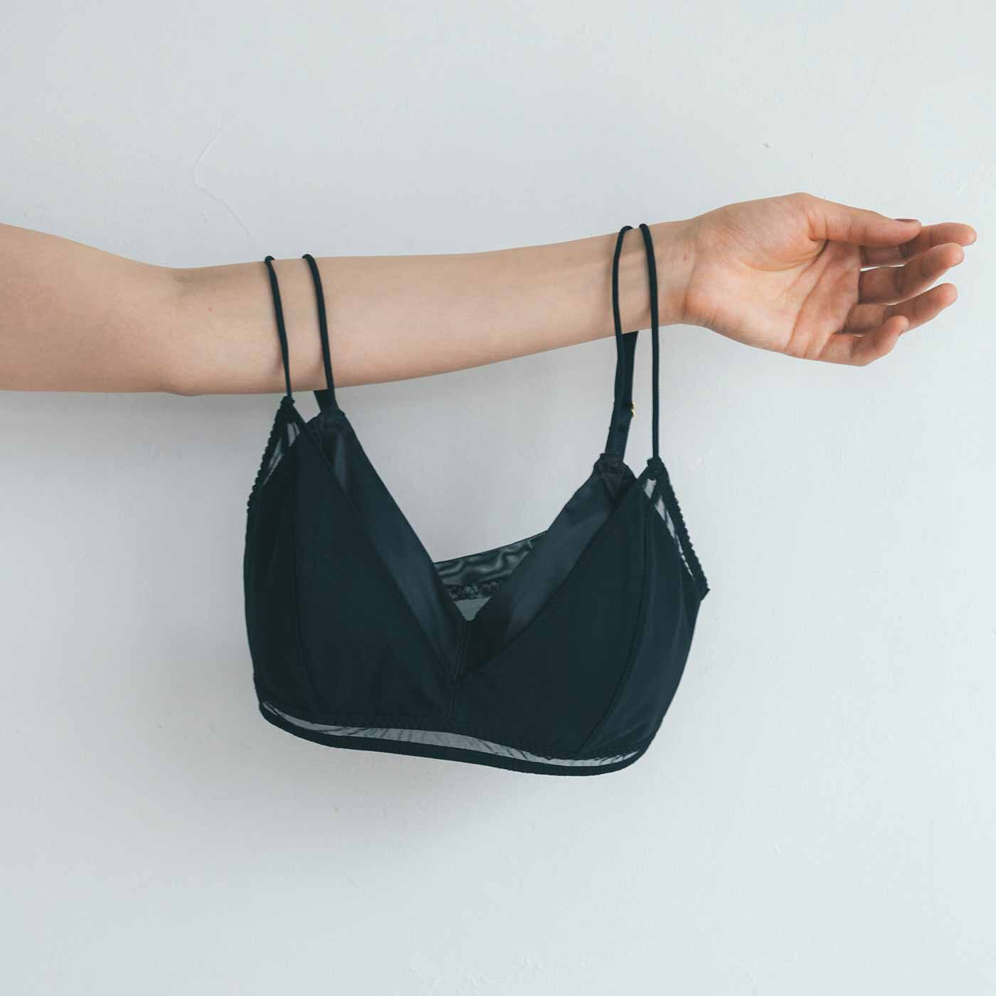 flufeel|MEDE19F×flufeel シンプルモードブラ＆ショーツの会〈ブラック〉|軽くて着け心地らくちん。