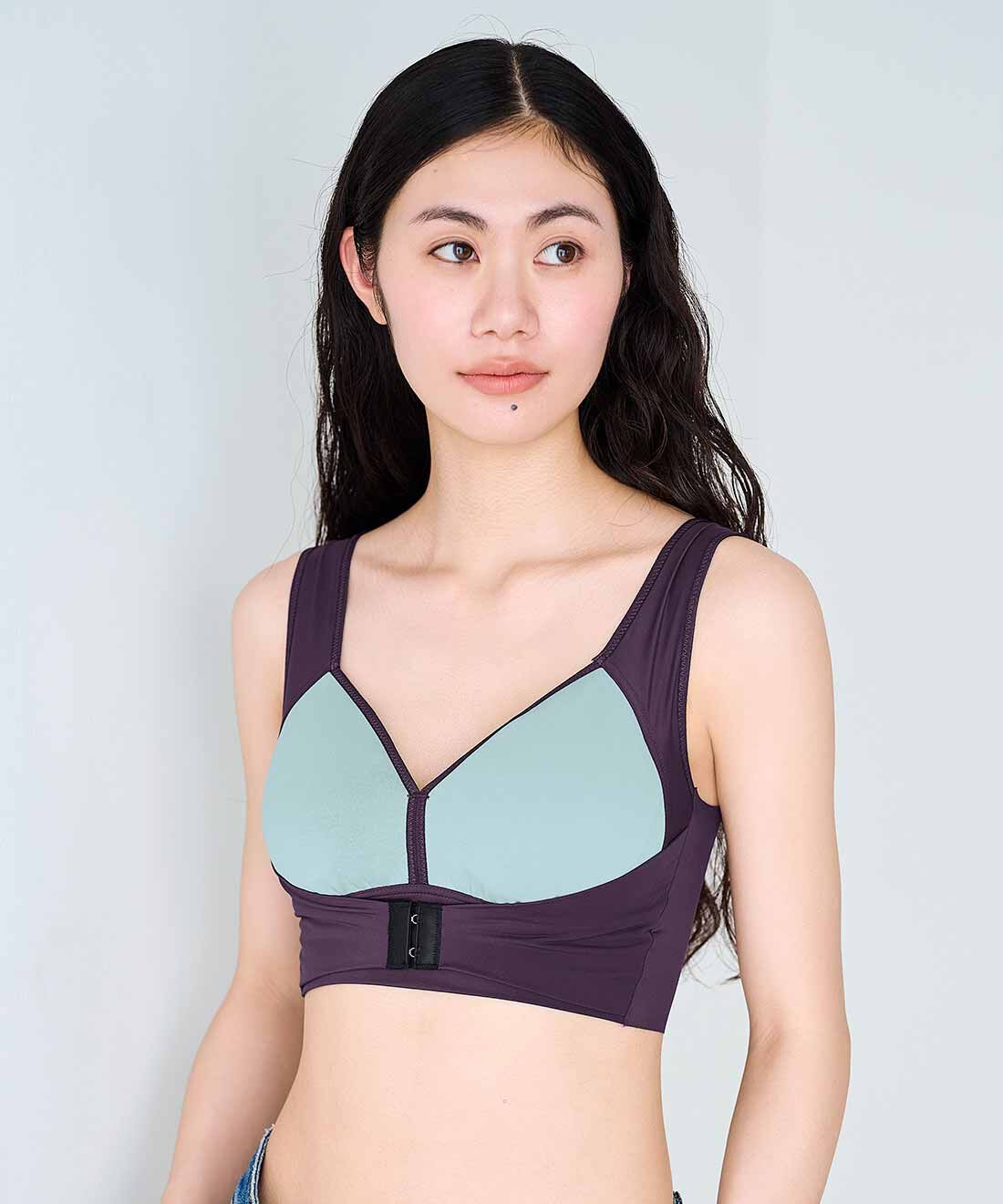 flufeel|クールな大人配色 ピタッとすっきり包みこむ フロント調整伸びやか ハンサムブラの会