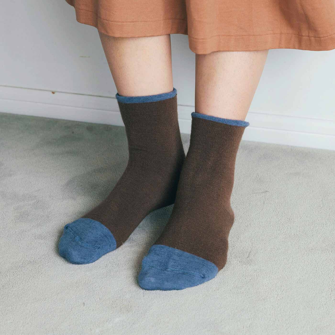 flufeel|肌側シルク90％ 重ねばきいらず 2種の靴下をひとつに編んだ二重編みソックスの会