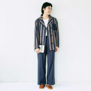 flufeel | こだわり上品仕立て綿100%ダブルガーゼルームウェア〈LL-3L〉