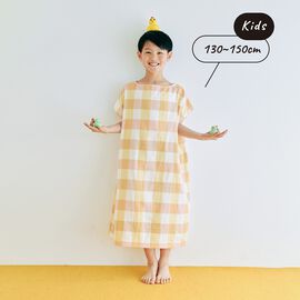 flufeel | 着るバスタオル〈くすみチェック〉130ー150