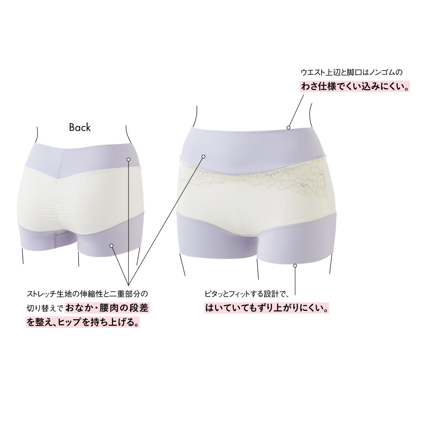 flufeel|おなか・腰肉・おしりを整える 滑らかなはき心地 美麗なショーツの会