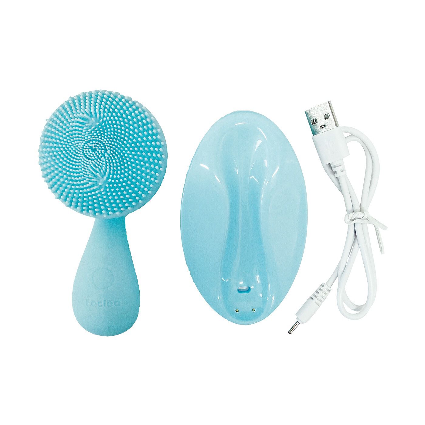flufeel|新感覚の磁気と音波振動　濃密泡ですっきり洗う うねって揺れ動く洗顔ブラシ〈アクア〉|●1回のお届け内容です。
