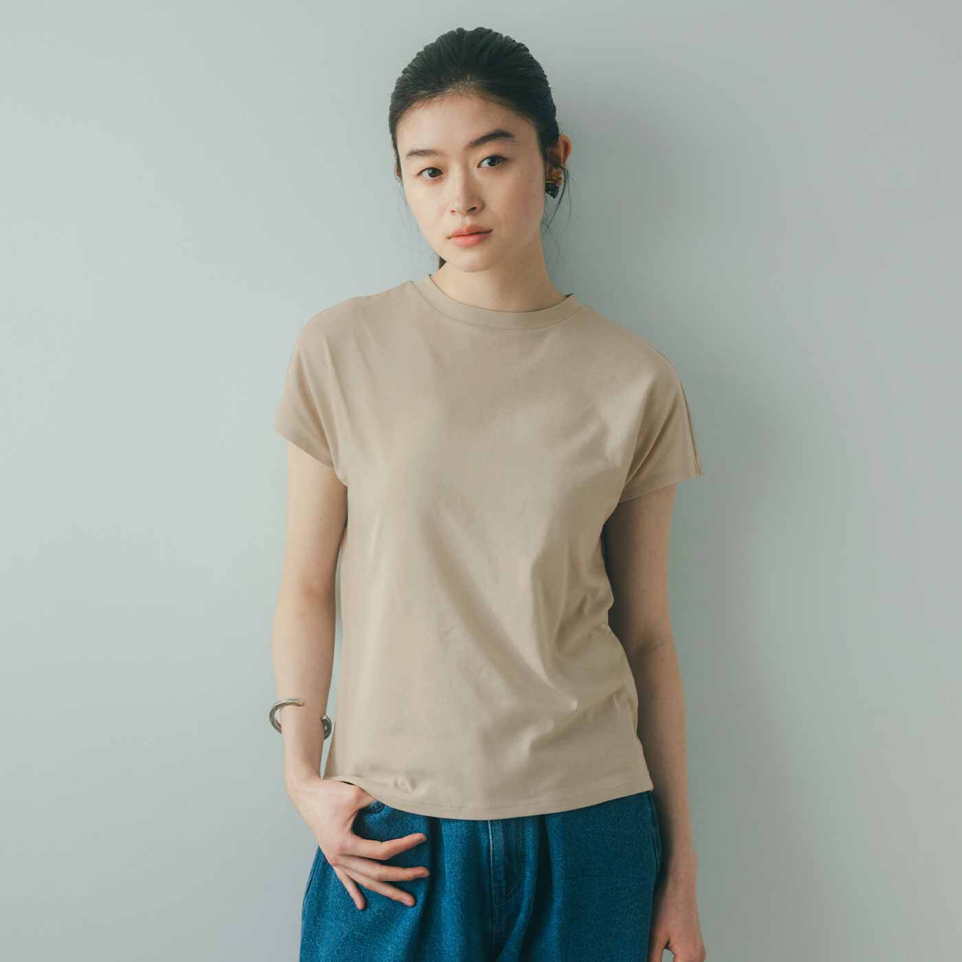 flufeel|【7月分以降お届け】わき、背中、胸もとの汗じみ対策に さわやかに着まわし力上がるフレンチスリーブトップスの会