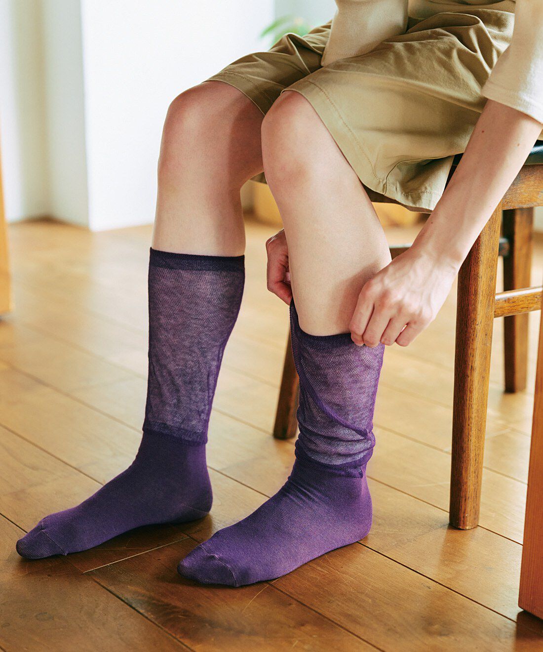 flufeel|ユルセルフ　まるで雲みたいなふわふわ仕立て　肌側シルク混ソックスの会