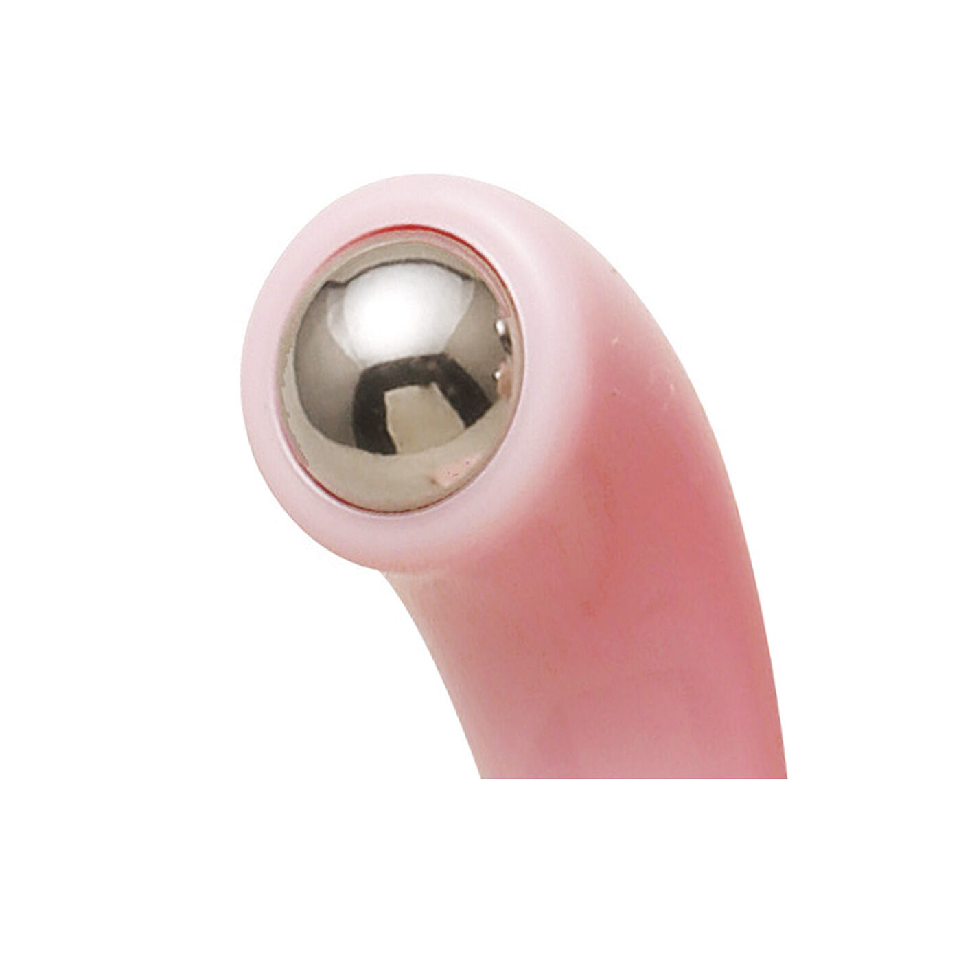 flufeel|どこでもキュっとまるでサロンの指使い　ヴィザージェプリングローラー〈ピンク〉|先端のさびにくいステンレスボールが、お肌をやさしく刺激。