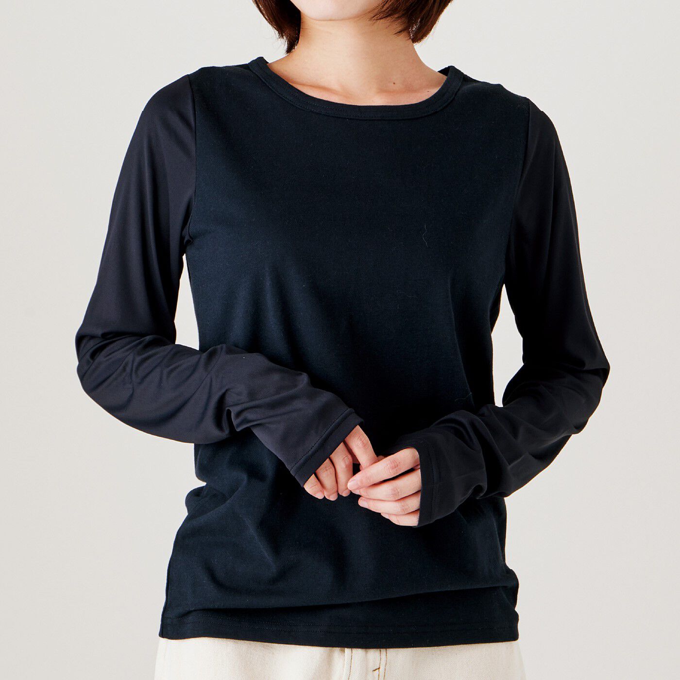 flufeel|袖はつるりですっきり見せ！　着ぶくれ知らずのあったか裏微起毛インナーの会