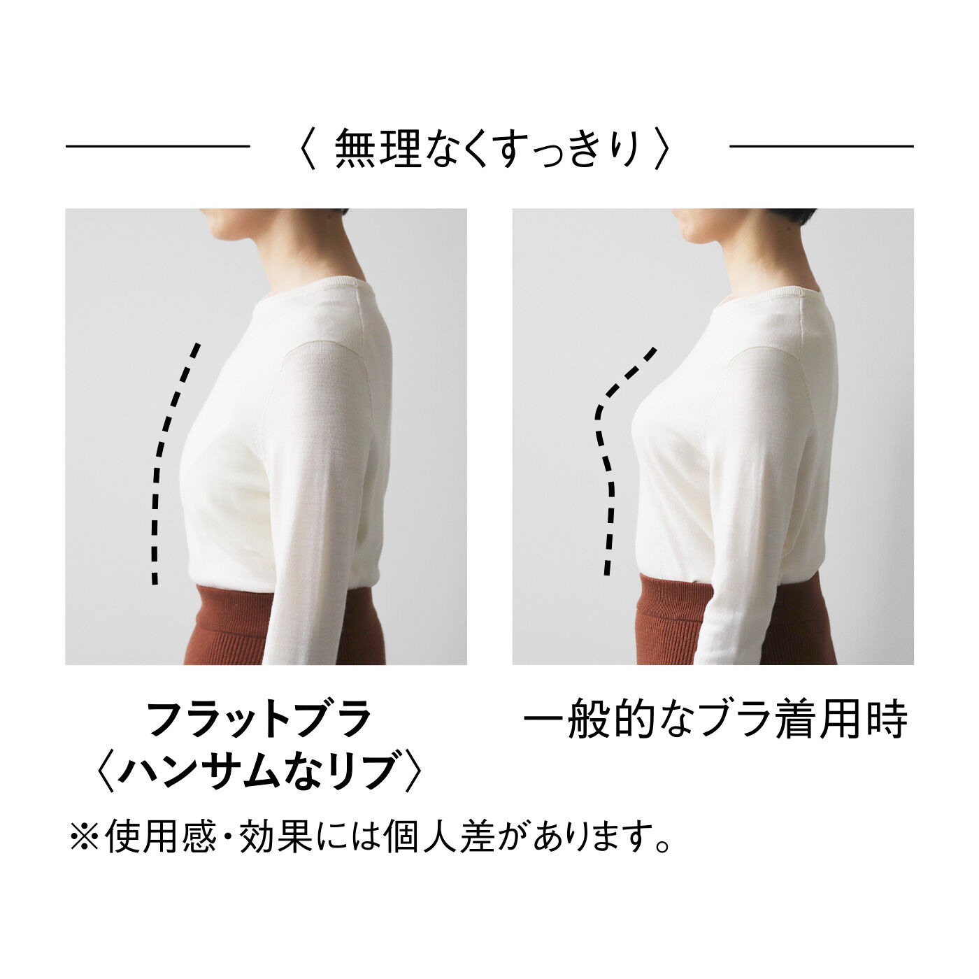 flufeel|ボリュームおさえて フラットブラ〈3L～6L/ハンサムなリブ〉の会