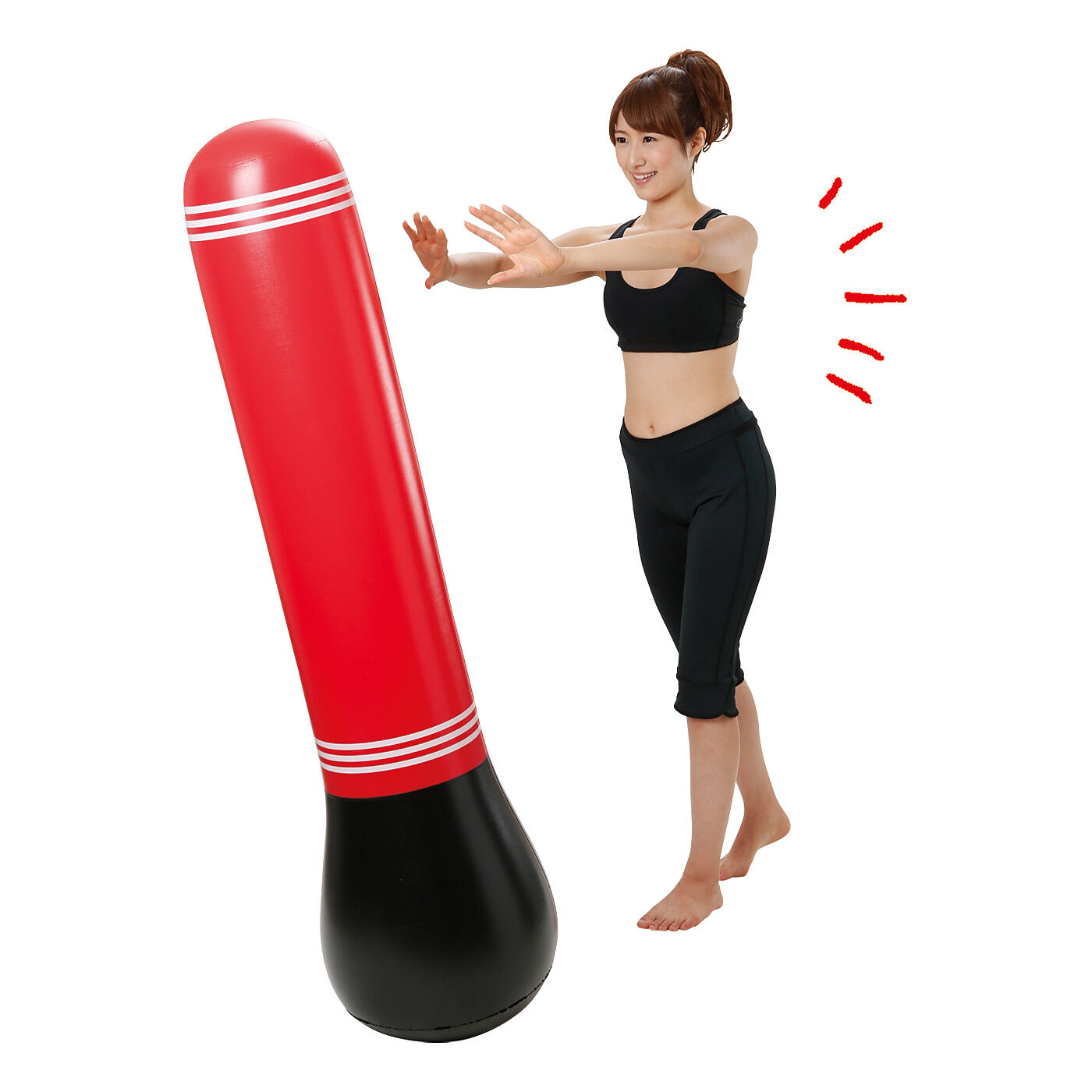 flufeel［フラフィール］|ストレス解消！　何度も起き上がる空気式パンチバッグ|バスケットパス