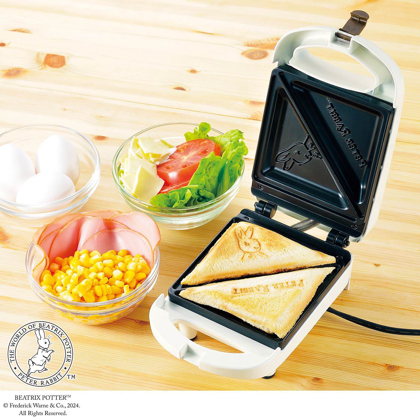 フェリシモの雑貨 Kraso|ピーターラビット（TM）　かわいい焼き目で気分も上がる　プレスホットサンドイッチメーカー