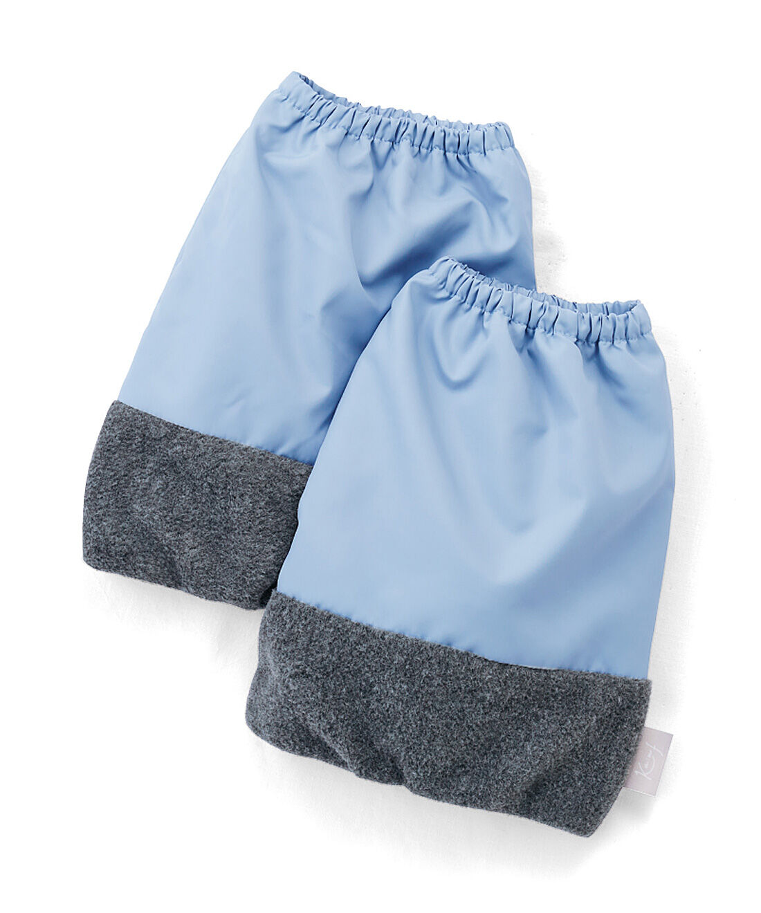 フェリシモの雑貨 Kraso|クーフゥ　洗顔時の袖口の水ぬれへっちゃら　内側フリース素材の撥水アームカバーの会|〈サックスブルー×チャコールグレー〉