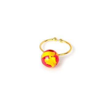 フェリシモの雑貨 Kraso | ケーブル廃材アクセサリーフリーリング〈黄／桃〉