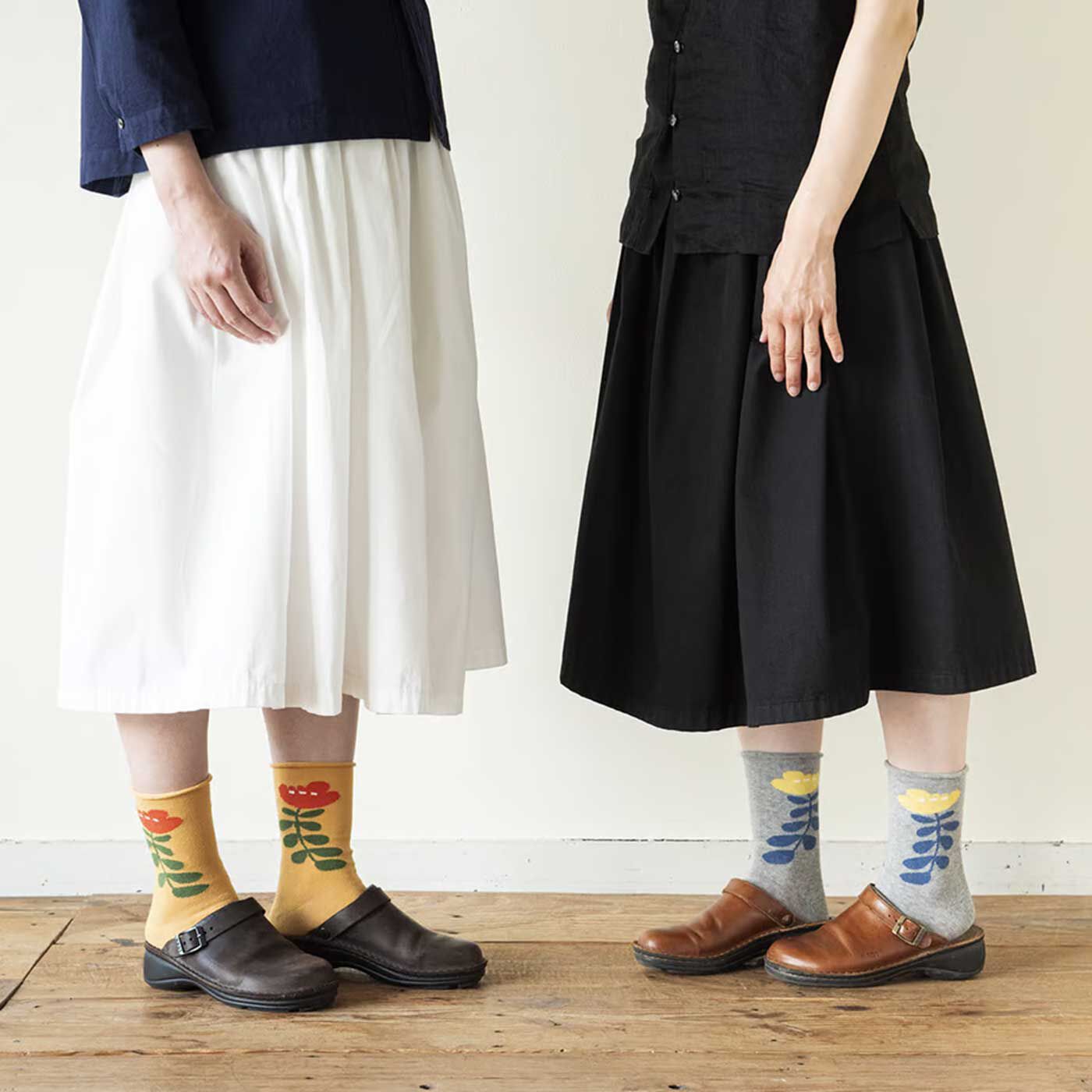 フェリシモの雑貨Kraso［クラソ］|サルビア ゴムなしでやさしいはき心地 ふんわりくつしたの会|色違いをお届けする場合もあります。