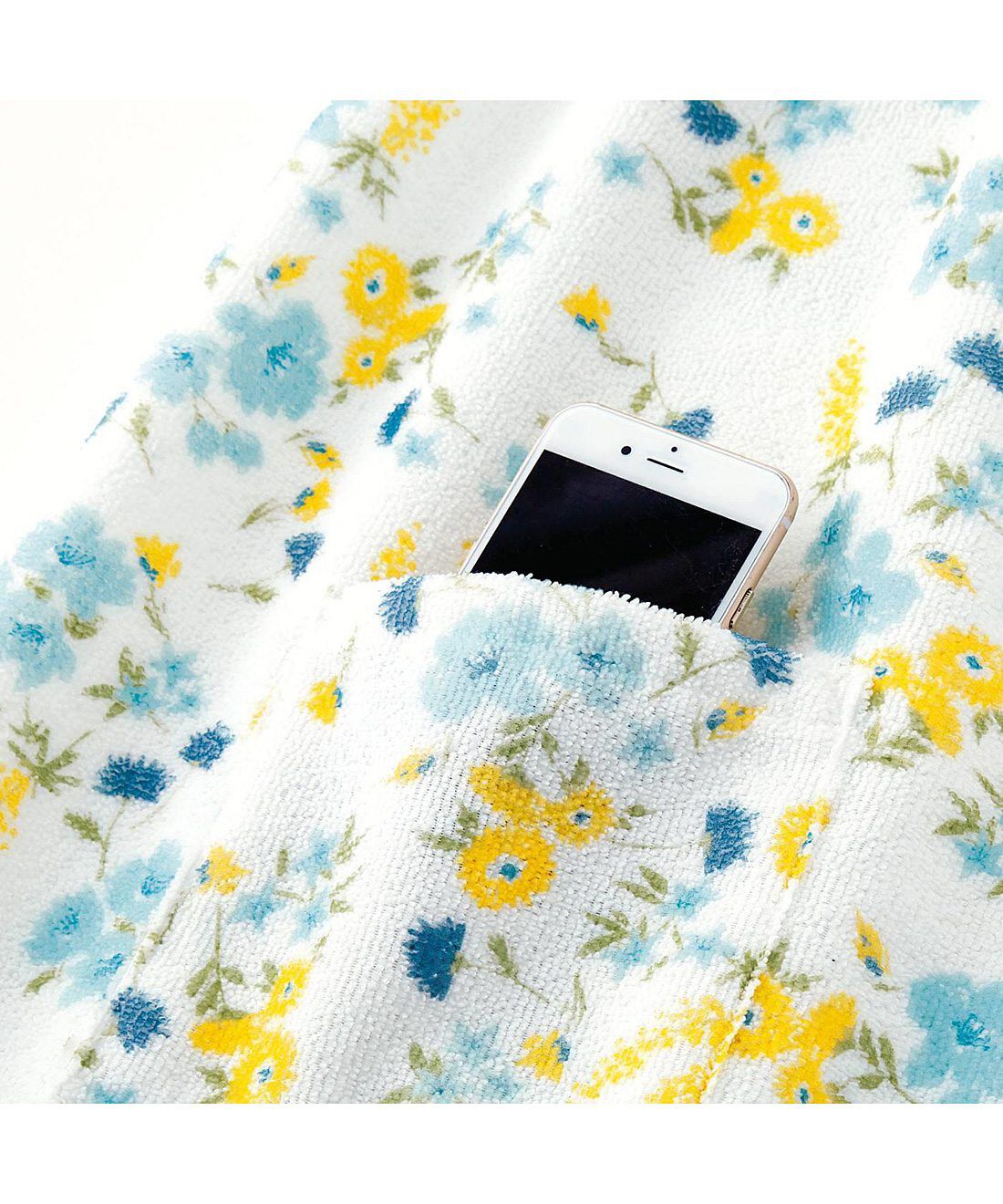 フェリシモの雑貨 Kraso|クーフゥ　湯上がりに気持ちよい　涼やかな花柄の吸水速乾ワンピタオル