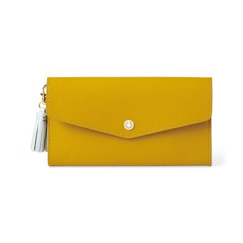 フェリシモの雑貨 Kraso | 縦入れカードケース 7つのハッピー黄色長財布