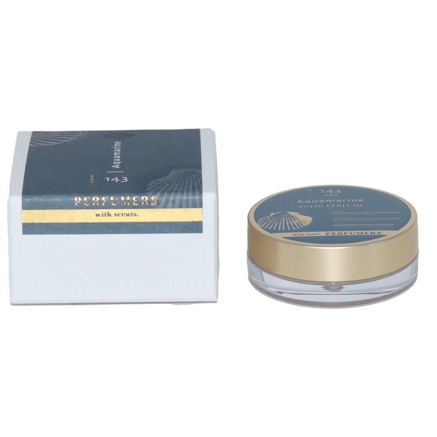 フェリシモの雑貨 Kraso|PERFUMERS  ソリッドパフュームの会|〈アクアマリン〉配合した香りの数は143種類。