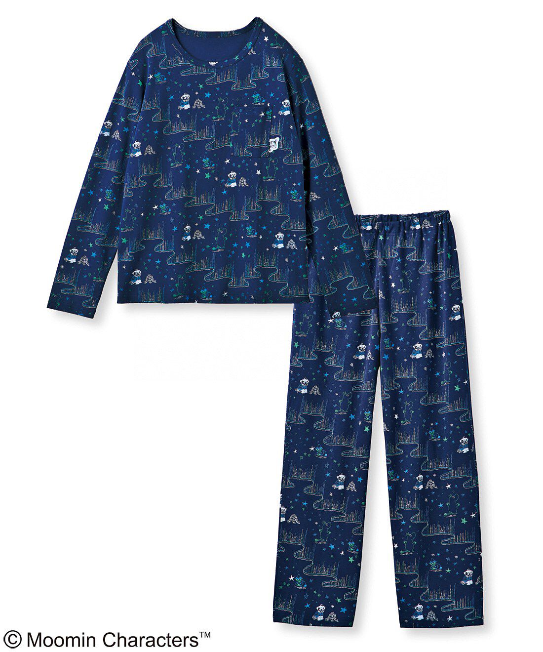 フェリシモの雑貨 Kraso|MOOMIN　星空にオーロラが広がる　ムーミン谷を夢見るパジャマ