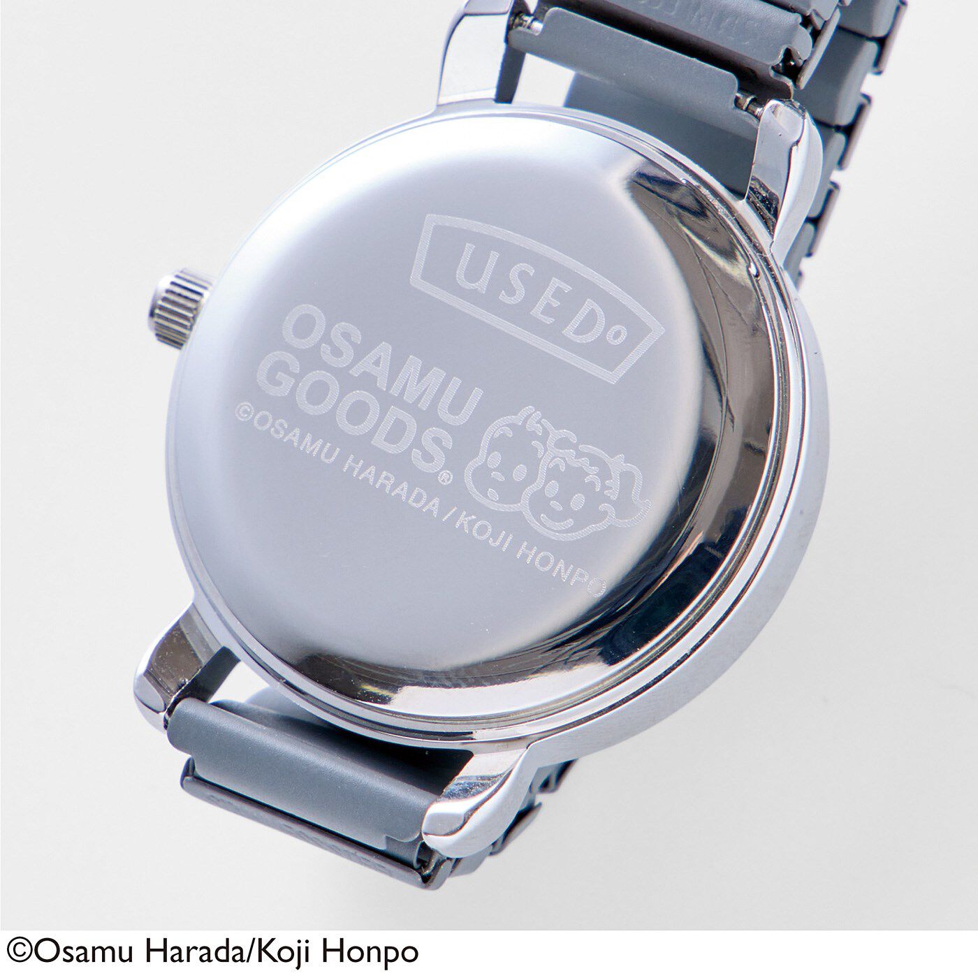 フェリシモの雑貨 Kraso|USEDo×OSAMU GOODS　タイムレスな「かわいい」　ジルと24時間いっしょ　じゃばら腕時計の会|USEDoとOSAMU GOODSのロゴ入り。