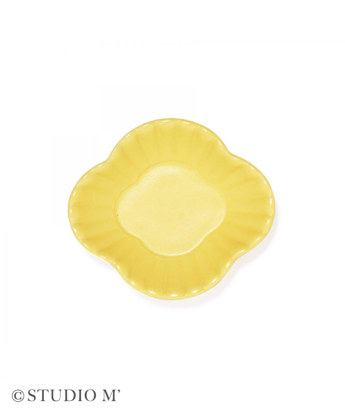 フェリシモの雑貨 Kraso|菊割木瓜 豆皿 黄