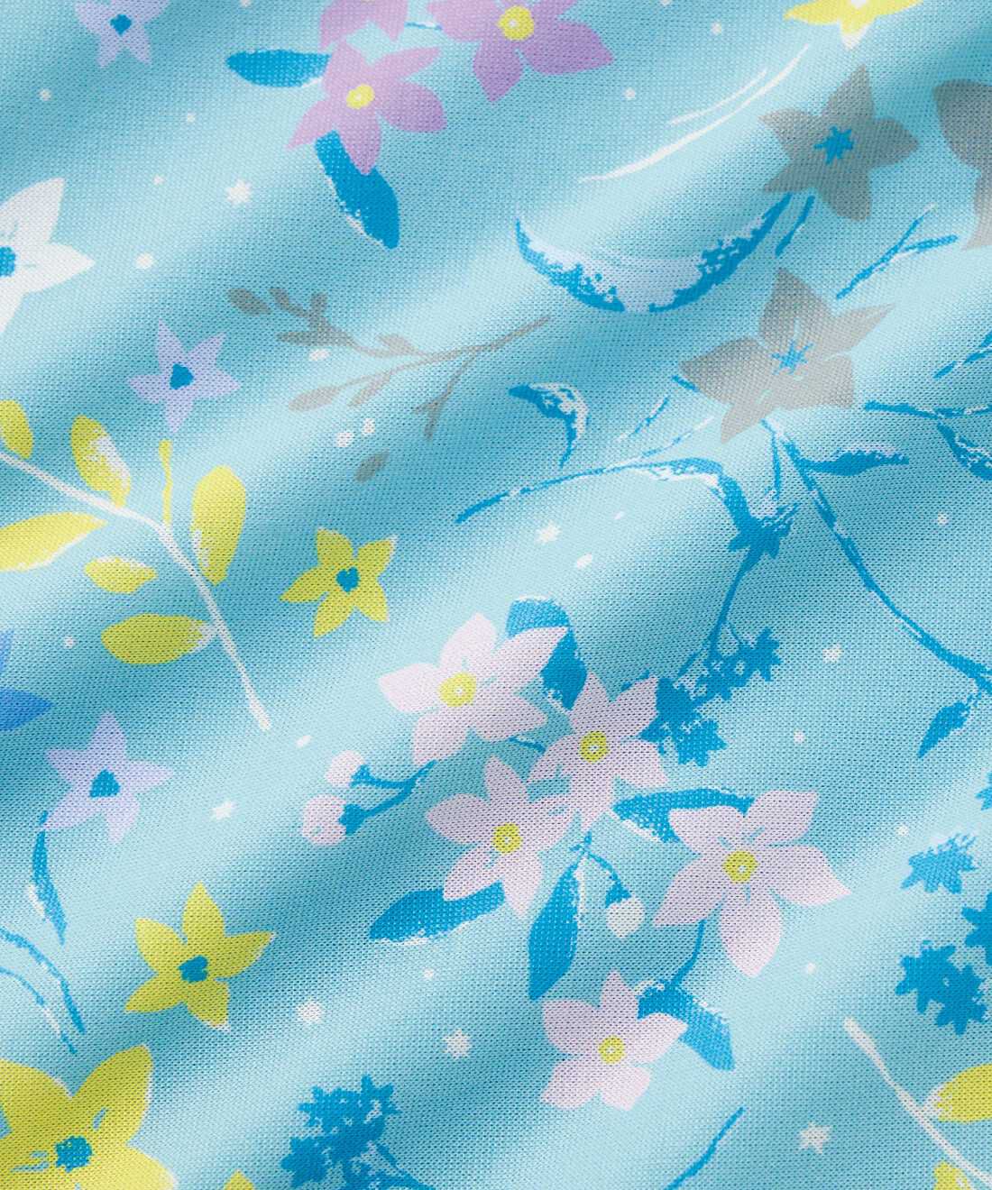 フェリシモの雑貨 Kraso|クーフゥ　接触冷感＆パイルで　お好みの肌ざわり　リバーシブルケット〈星の花〉|表側はつるりとした、ひんやり接触冷感加工素材。