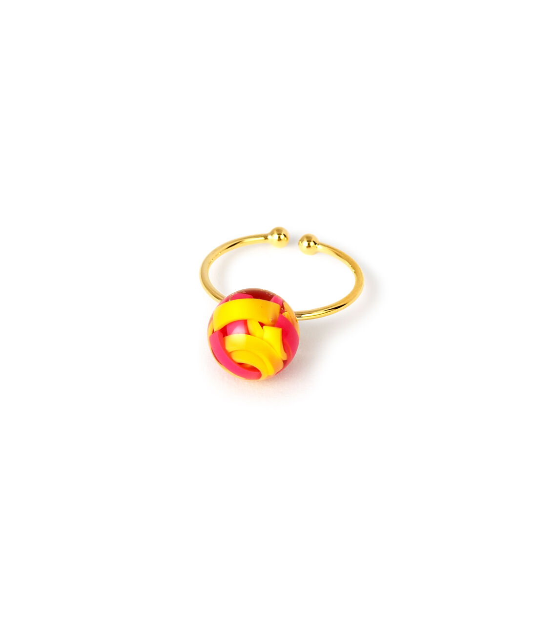 フェリシモの雑貨 Kraso|ケーブル廃材アクセサリー〈黄/桃〉（東京都 秋葉原）フリーリング