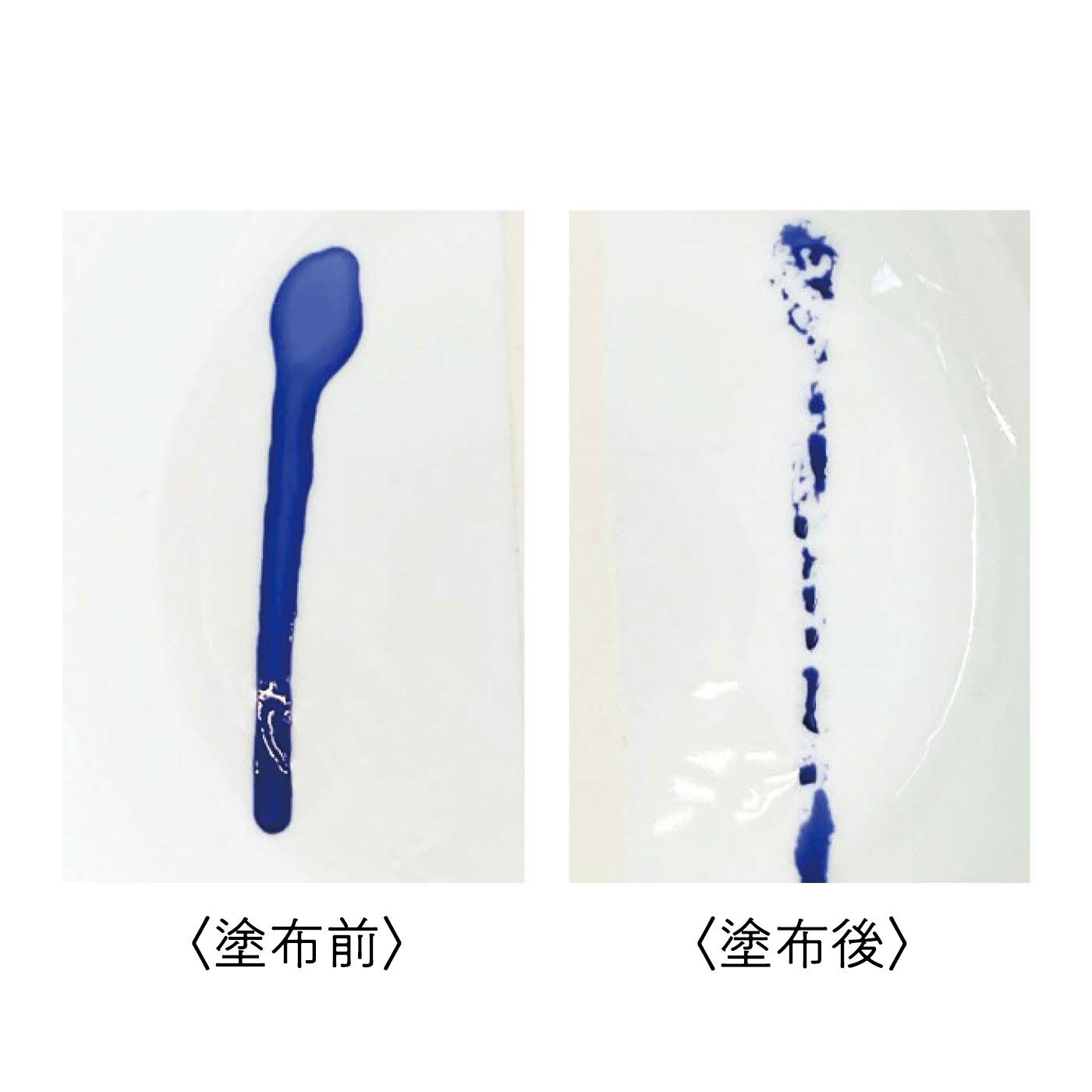フェリシモの雑貨 Kraso|1/d COATING GLOVE　撥水（はっすい）コーティング手袋の会|【 塗布前 】水を流しても表面に汚れが残ります。【 塗布後 】シリコーン成分が水をはじくから、水あかや汚れがつきにくくなります。