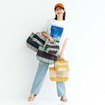 フェリシモの雑貨Kraso［クラソ］ | 軽くて手入れが簡単お楽しみ編みかごバッグ
