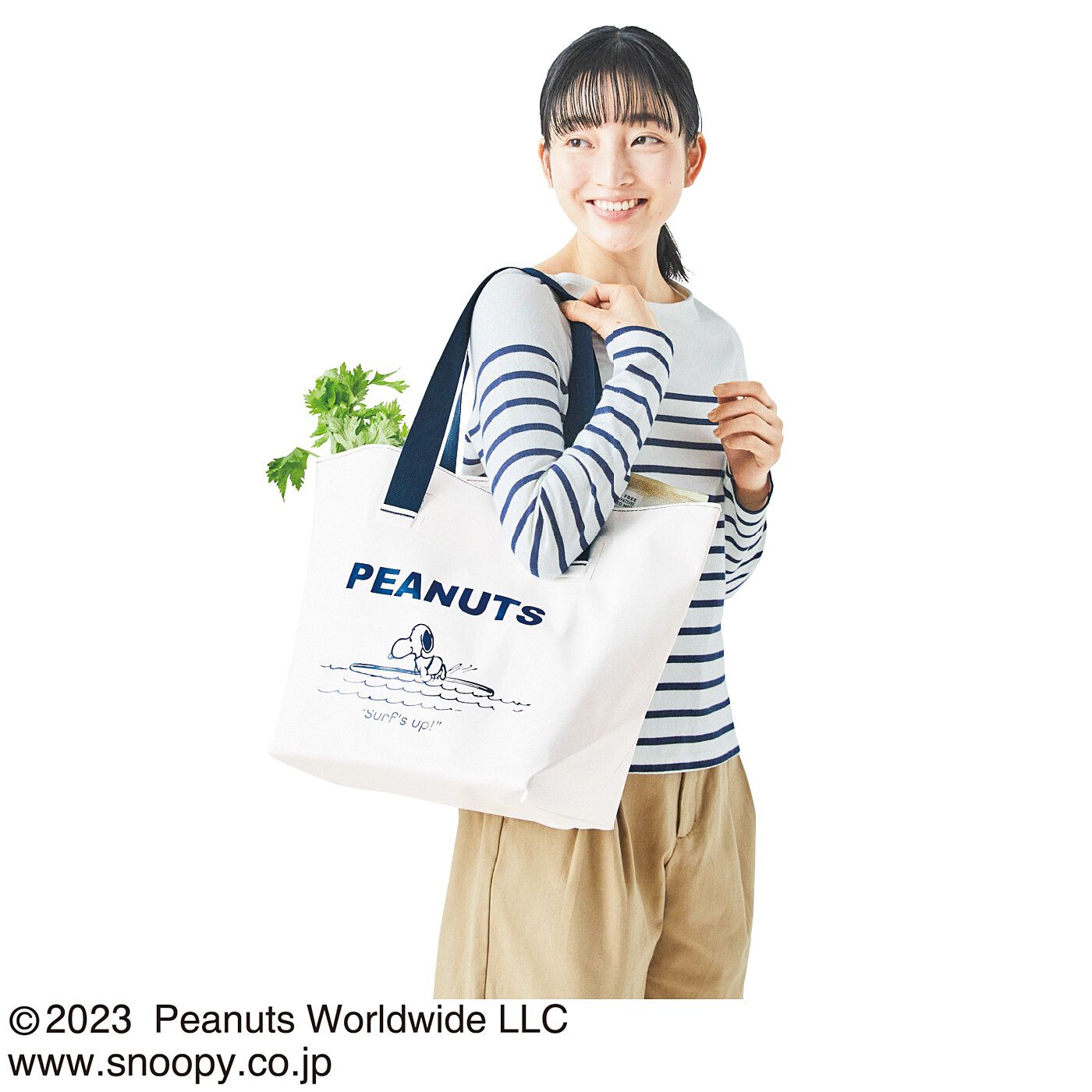フェリシモの雑貨 Kraso|PEANUTS　スヌーピー　ザブザブ洗える　レジャー編トートバッグの会