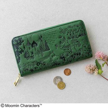 フェリシモの雑貨 Kraso | ムーミンハウスとフラワー型押し長財布