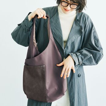 フェリシモの雑貨 Kraso | 花粉が付きにくいA4が入るたまご形バッグ