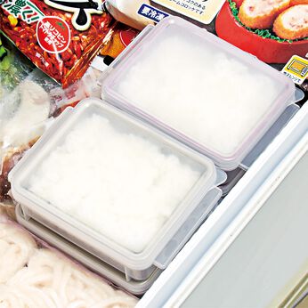 フェリシモの雑貨Kraso | 冷凍ご飯チンしてふっくらざるが決め手のレンジ容器