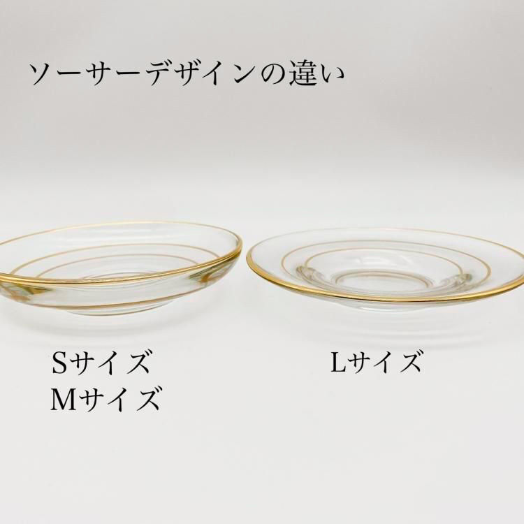 フェリシモの雑貨 Kraso|チャイグラスClear Gold Line E（ハンドルなし）M