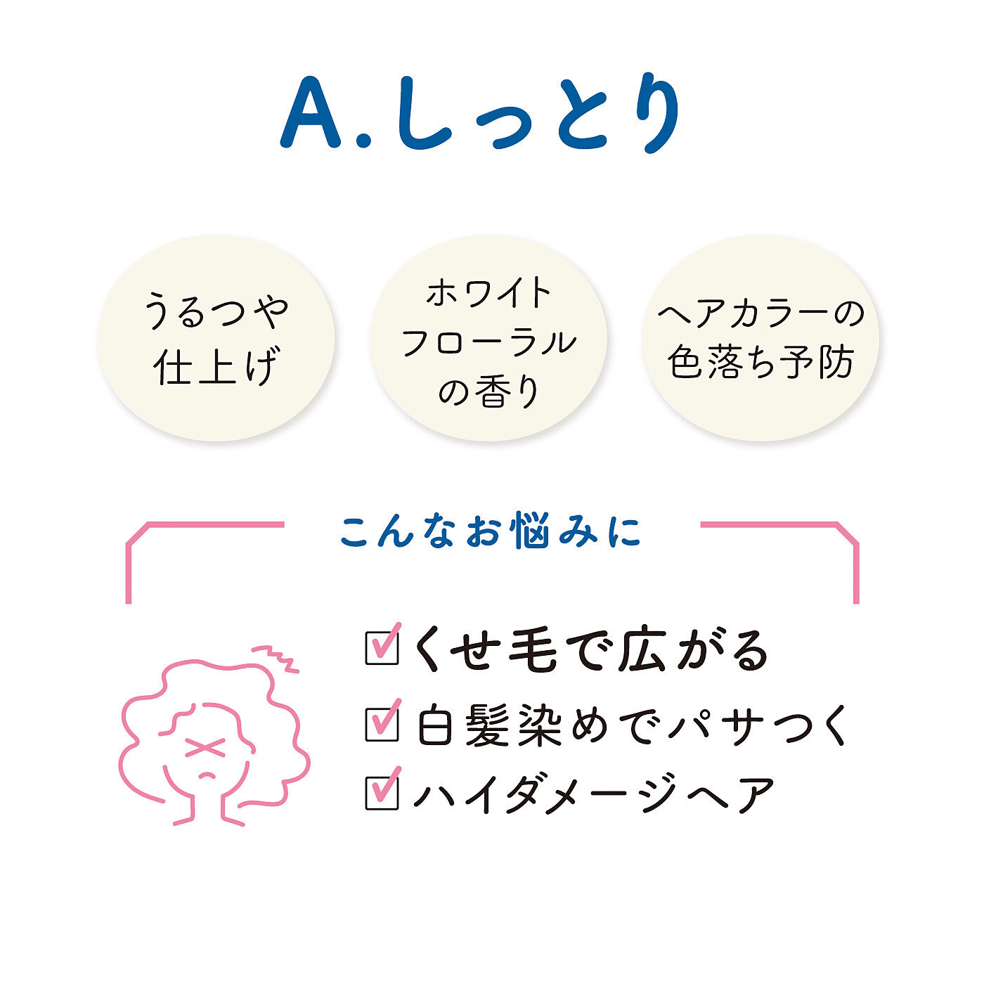 フェリシモの雑貨 Kraso|広がりをおさえてしっとり髪へ　ダメージ補修・エイジングケア※１のためのうるつや仕上げへアケア〈コンディショナー〉の会