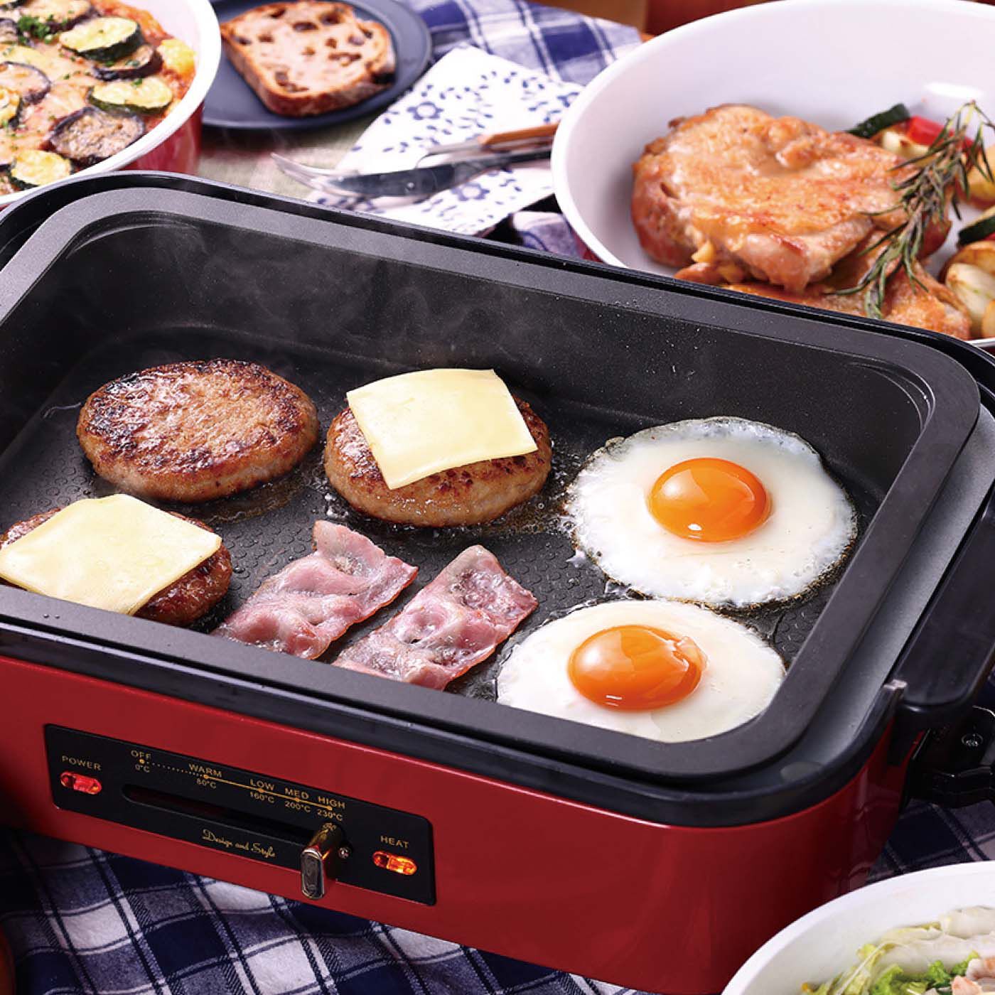 フェリシモの雑貨 Kraso|特別セレクト　赤いホットプレートとキッチンツールセット