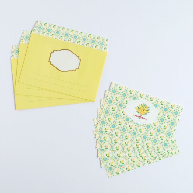 フェリシモの雑貨 Kraso|flor choose　メッセージセット〈ミモザ〉
