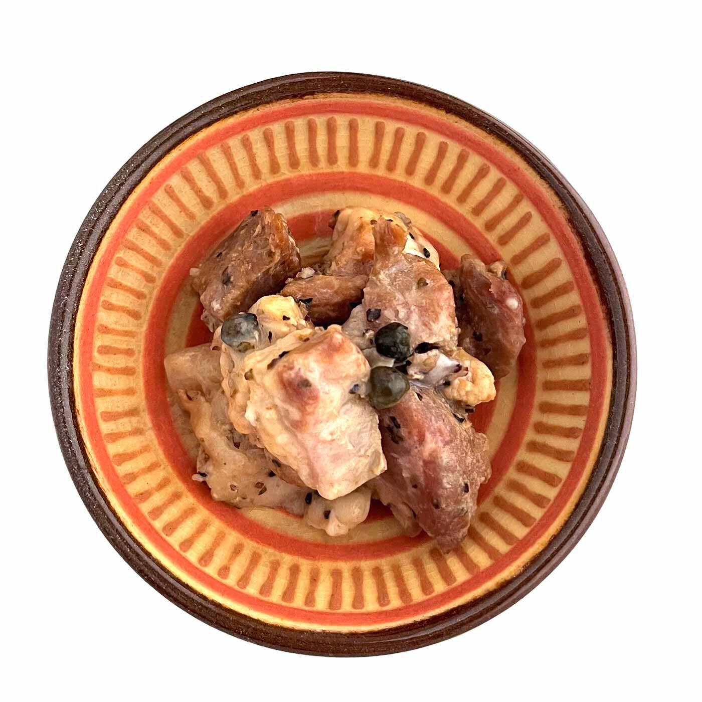 フェリシモの雑貨 Kraso|いつでも どこでも だれとでも BAR（バル）黒潮町発 ごちそう缶詰セットの会|【四万十ポークの塩胡椒焼き】「餌」にこだわって大切に育てたブランド豚「四万十ポーク」。お肉そのもののおいしさを楽しめるよう、シンプルな味付け。塩・胡椒でピリッと仕上げられていておいしい！ お酒のアテにもぴったりです。