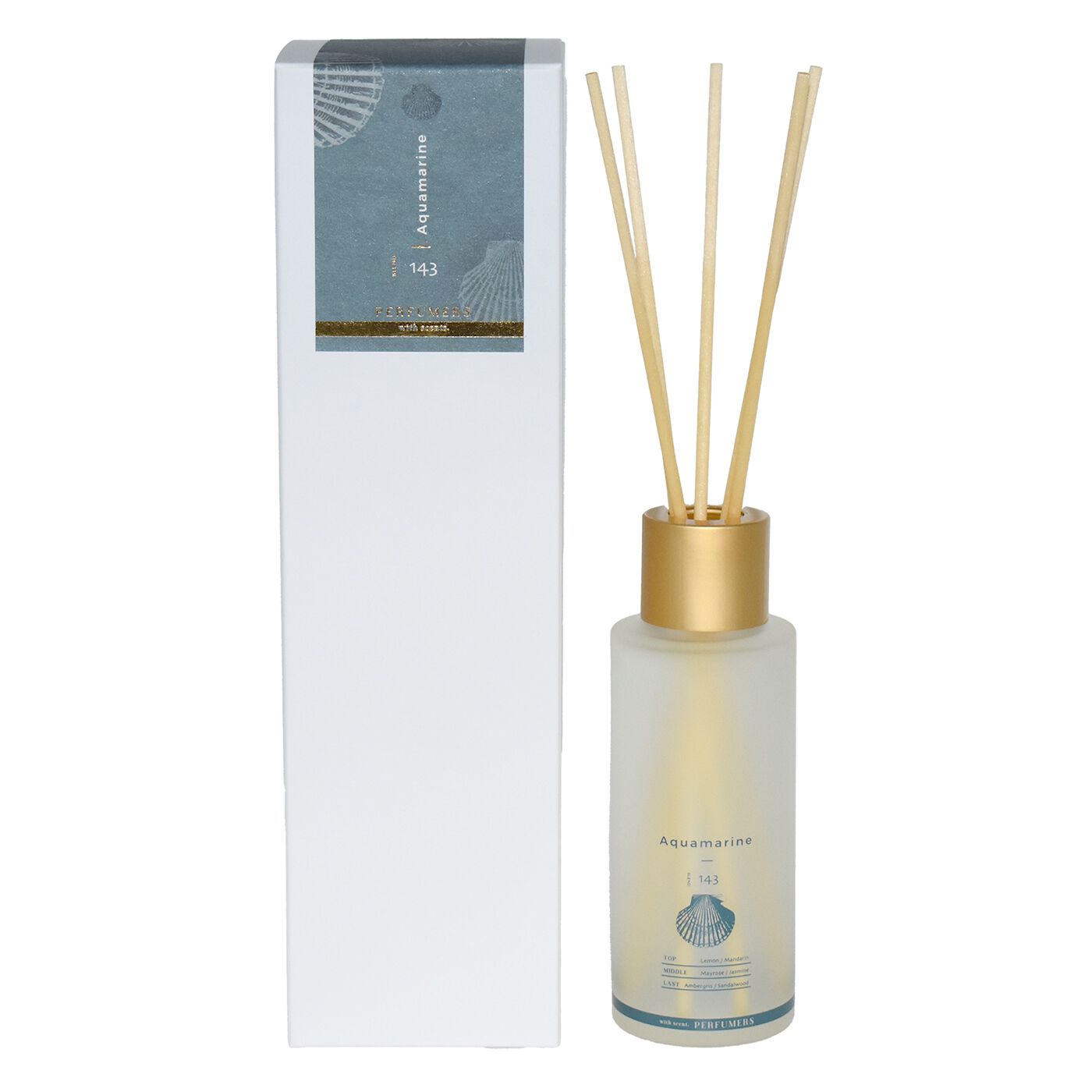 フェリシモの雑貨 Kraso|PERFUMERS  90days  ディフューザーの会|〈アクアマリン〉配合した香りの数は143種類。