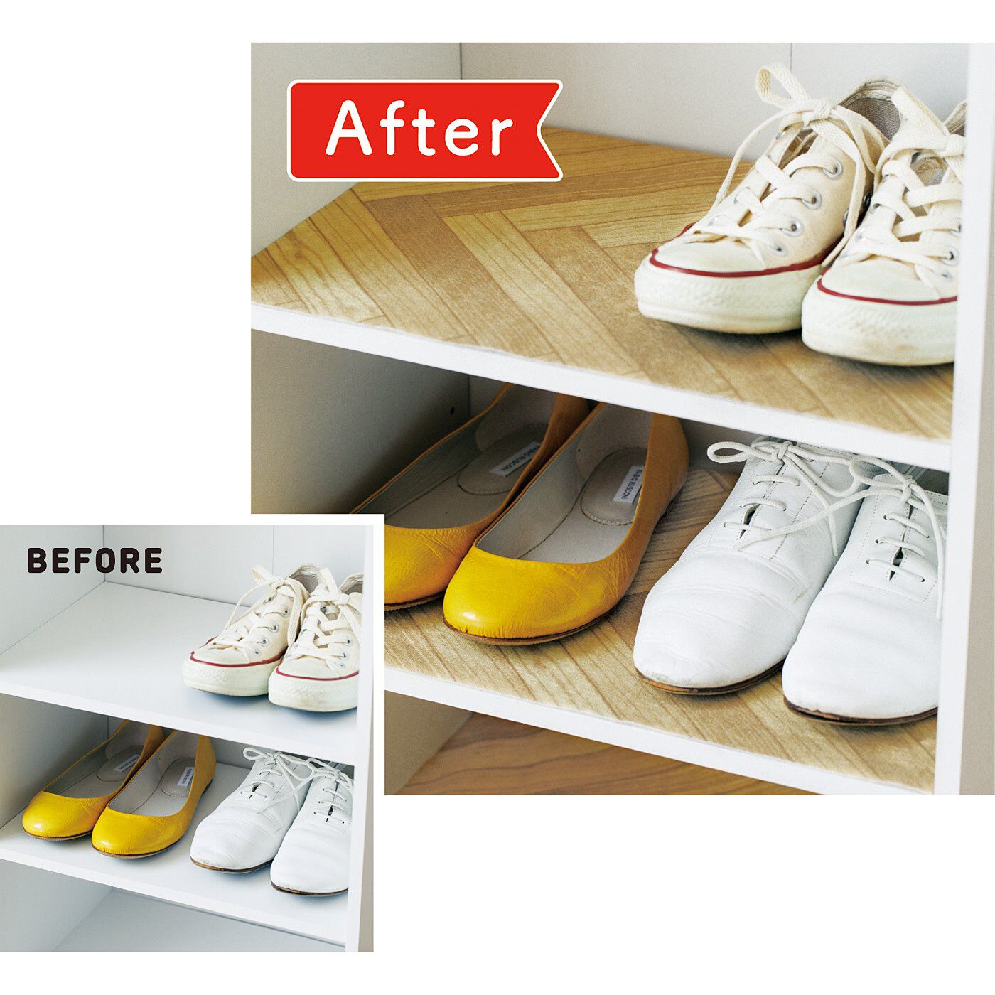 フェリシモの雑貨Kraso［クラソ］|敷くだけでスタイリッシュな印象に変わる　汚れやキズを防ぐシューズボックスシート〈北欧ナチュラル〉の会