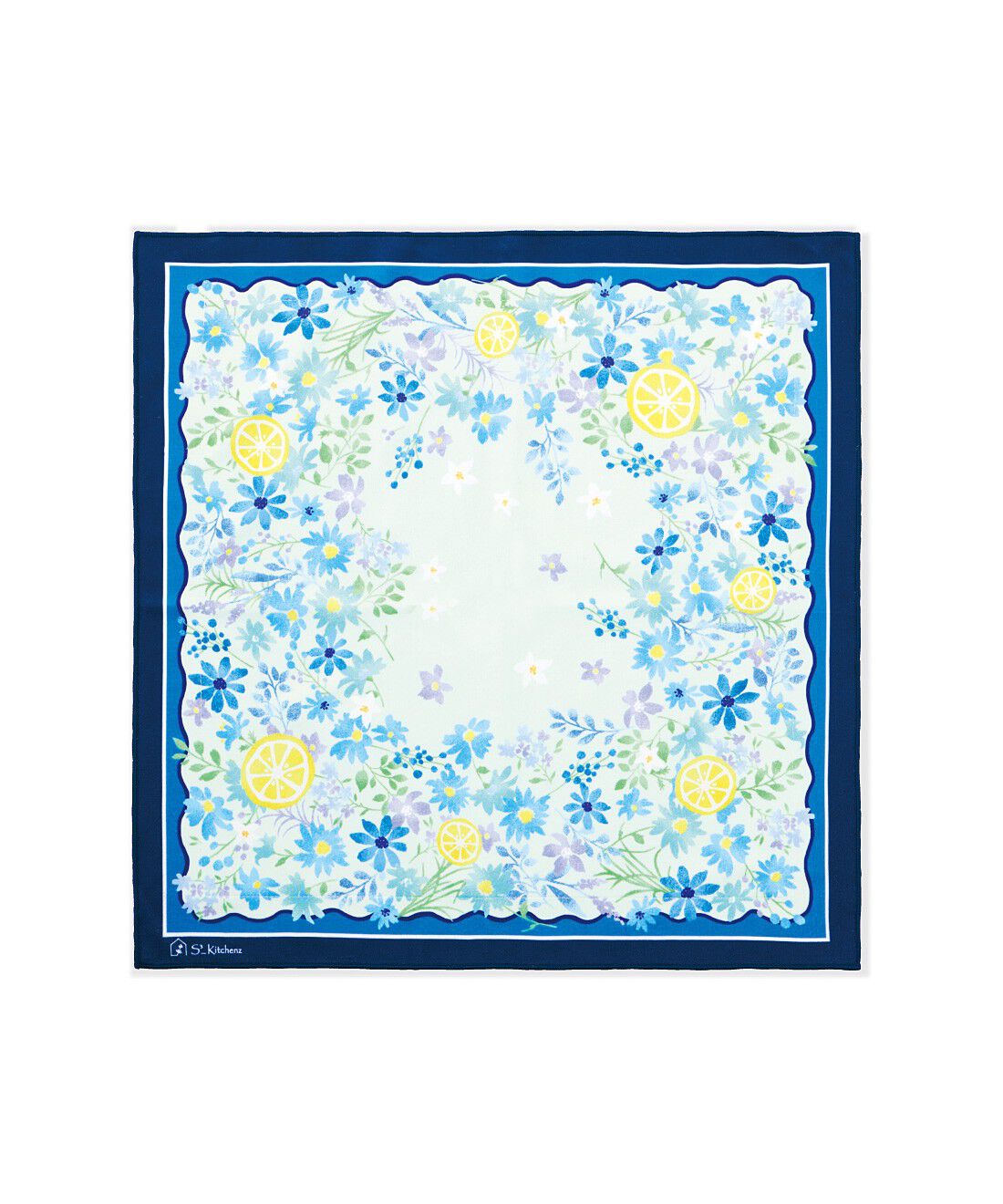 フェリシモの雑貨 Kraso|エスキューブキッチンズ　特殊繊維で大きな食材も　結ばず包める ぴたっとくっつく　保温保冷クロスの会|〈アズールネイビー〉