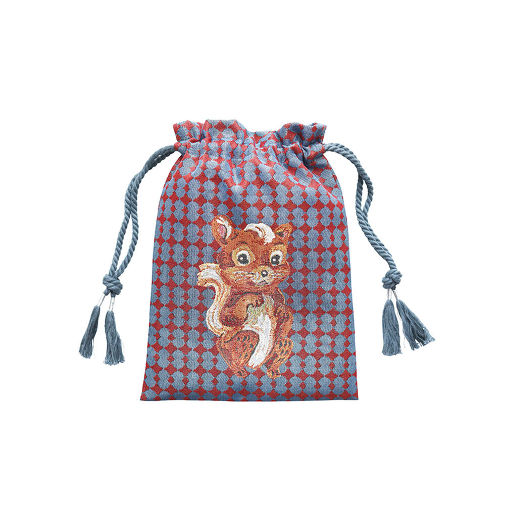フェリシモの雑貨 Kraso|Nathalie Lete Drawstring bag Squirrel