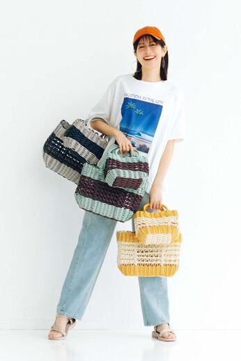 フェリシモの雑貨Kraso［クラソ］ | 軽くて手入れが簡単お楽しみ編みかごバッグ