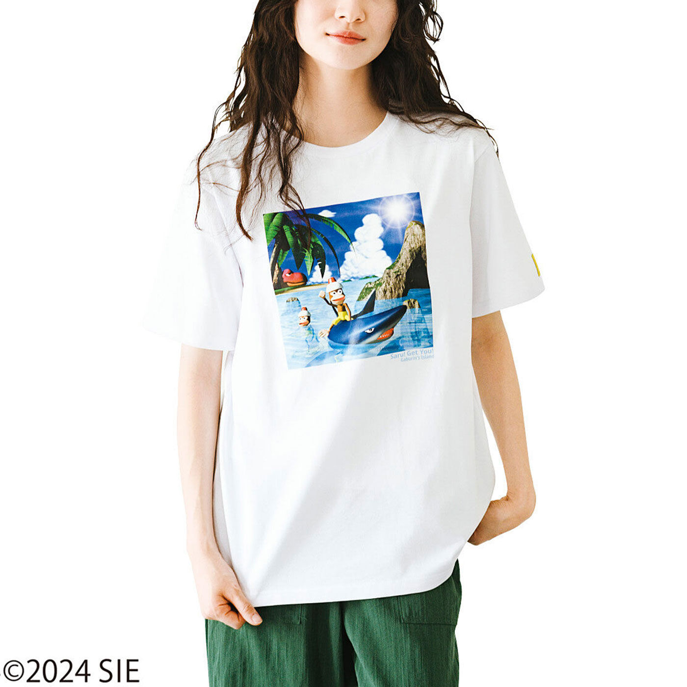 フェリシモの雑貨 Kraso|サルゲッチュ　着てくだサル？　タイムスリッププリントTシャツの会|身長164cm 着用サイズ1