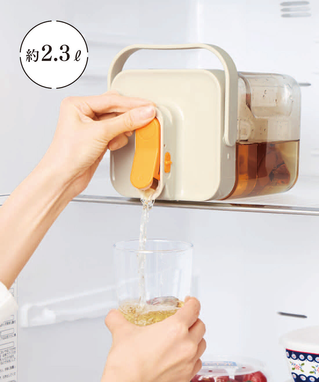 フェリシモの雑貨 Kraso|エスキューブキッチンズ　冷蔵庫でも卓上でも注げるドリンクサーバー〈２．３L〉