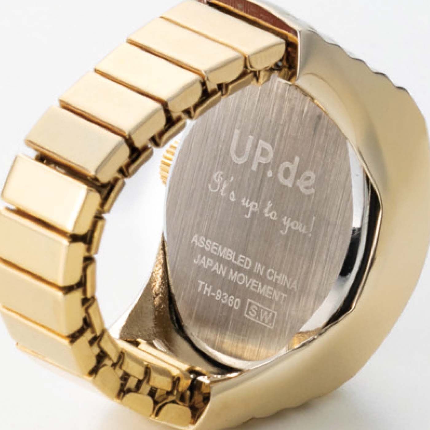 フェリシモの雑貨 Kraso|UP.de　お守りカラーをアクセサリー感覚でサッと着けられる じゃばらリングウォッチの会|裏面には「It's up to you！（あなた次第）」のメッセージ入り。