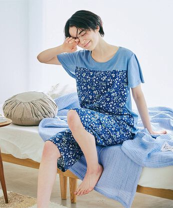 フェリシモの雑貨Kraso［クラソ］ | 風とおるスースーパジャマ〈星の花／M～4L〉