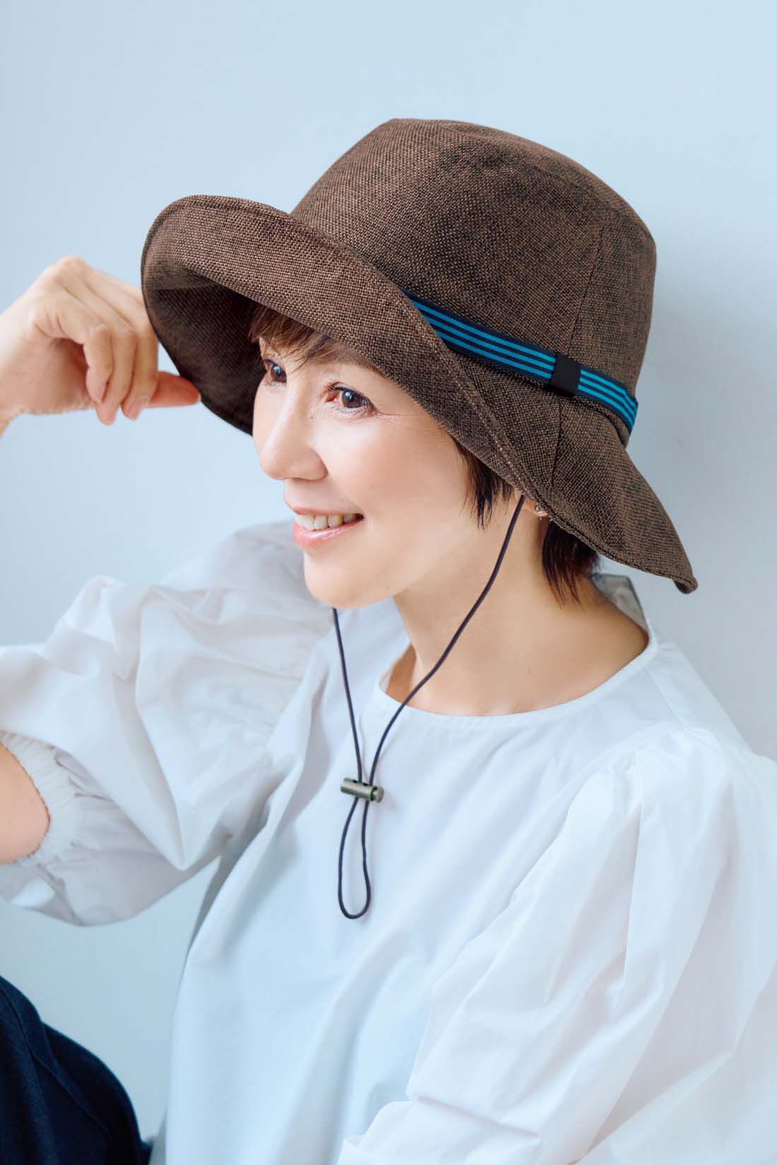 フェリシモの雑貨 Kraso|【6月分以降お届け】大人の女史会×UP.de　美ゆとりシルエット 小顔見え好印象リボンハット〈ＵＶ対策〉の会