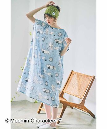 フェリシモの雑貨 Kraso | MOOMINダブルガーゼの着るバスタオルドレス