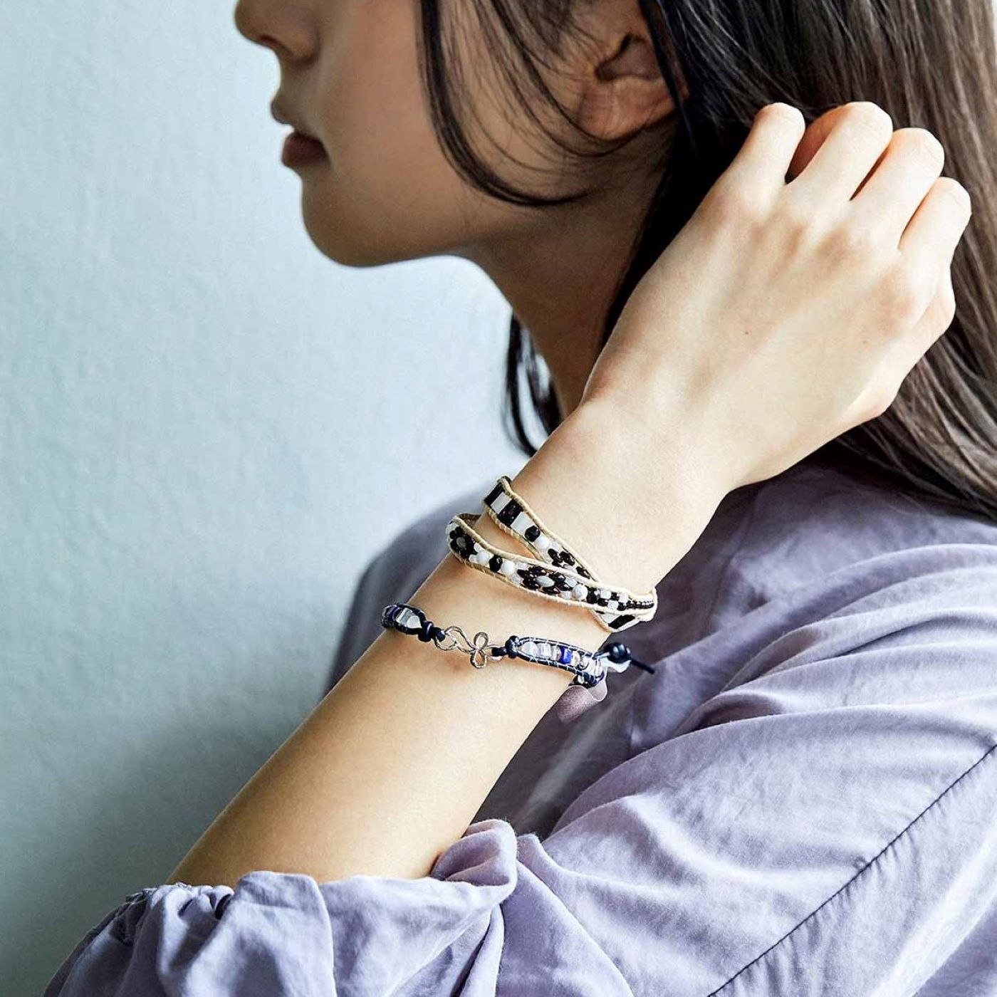 Couturier[クチュリエ]|天然石がきらり　革ひも編みのラップブレスレットの会