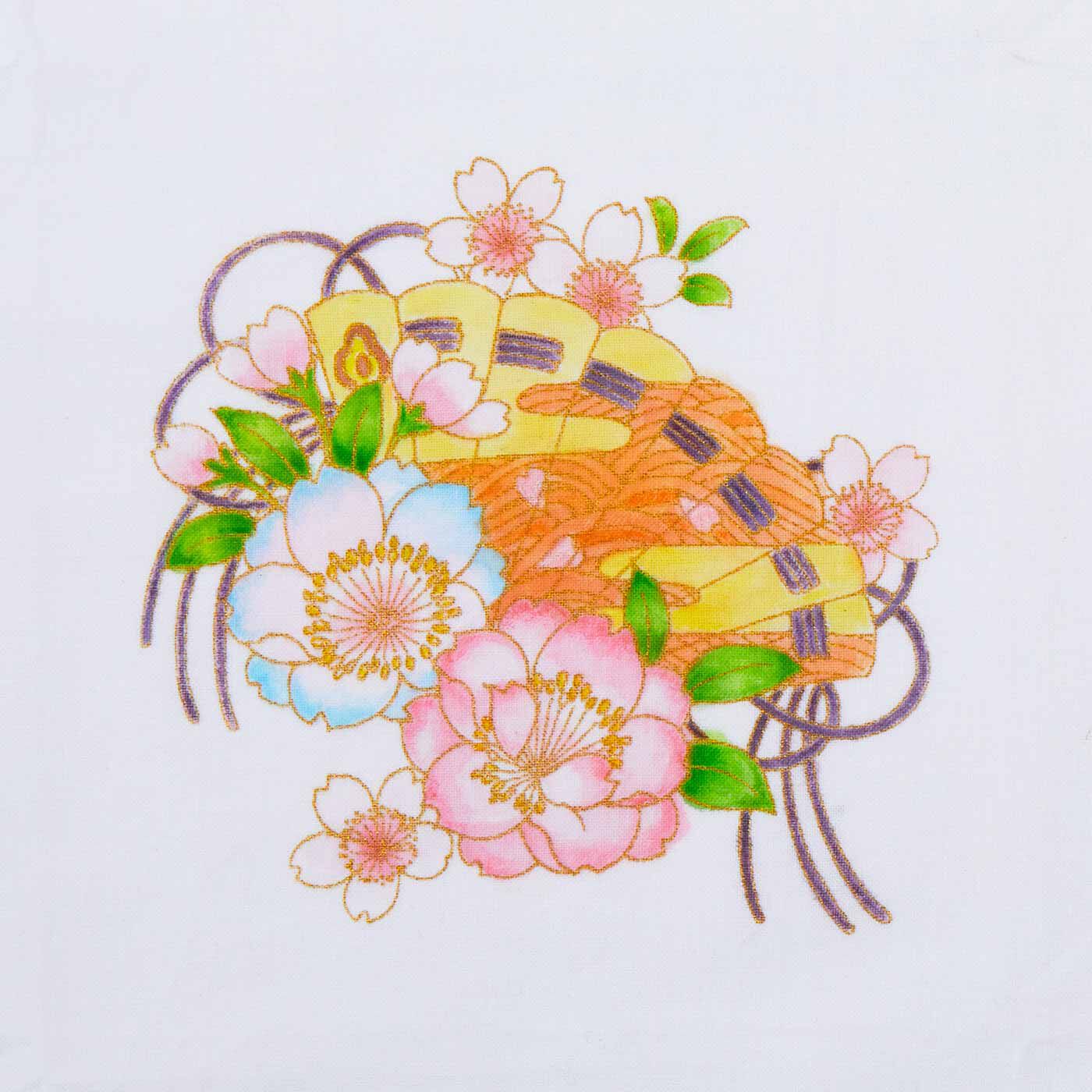 Couturier|伝統文化に親しむ優雅な手習い 手描き友禅の会|扇面（せんめん）と桜