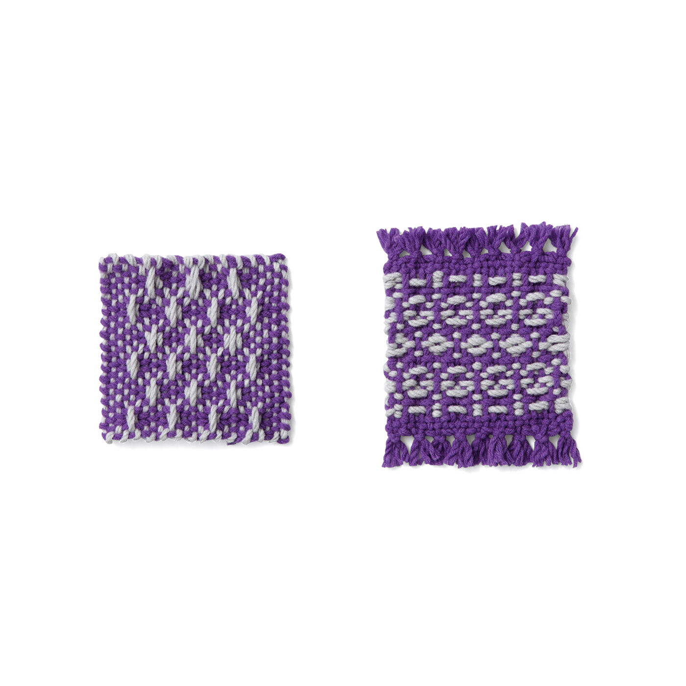 Couturier|【タイプが選べる】私にも作れる！　模様が楽しい 手織りのコースター|27：水玉模様とモザイクタイル柄